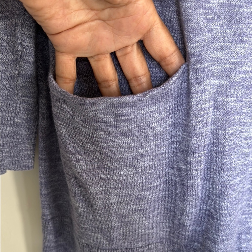 Madewell Women's Blue Open-Front Sweater - Picture 4 of 10
